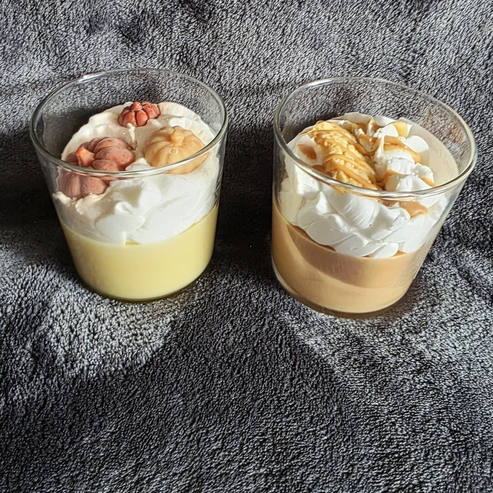 NWT harvest Thanksgiving Dessert Candles Pumpkin patch & Caramel Swirl Cookie